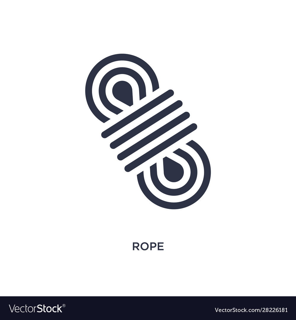 Rope icon on white background simple element from vector image Rope icon on white background simple element from