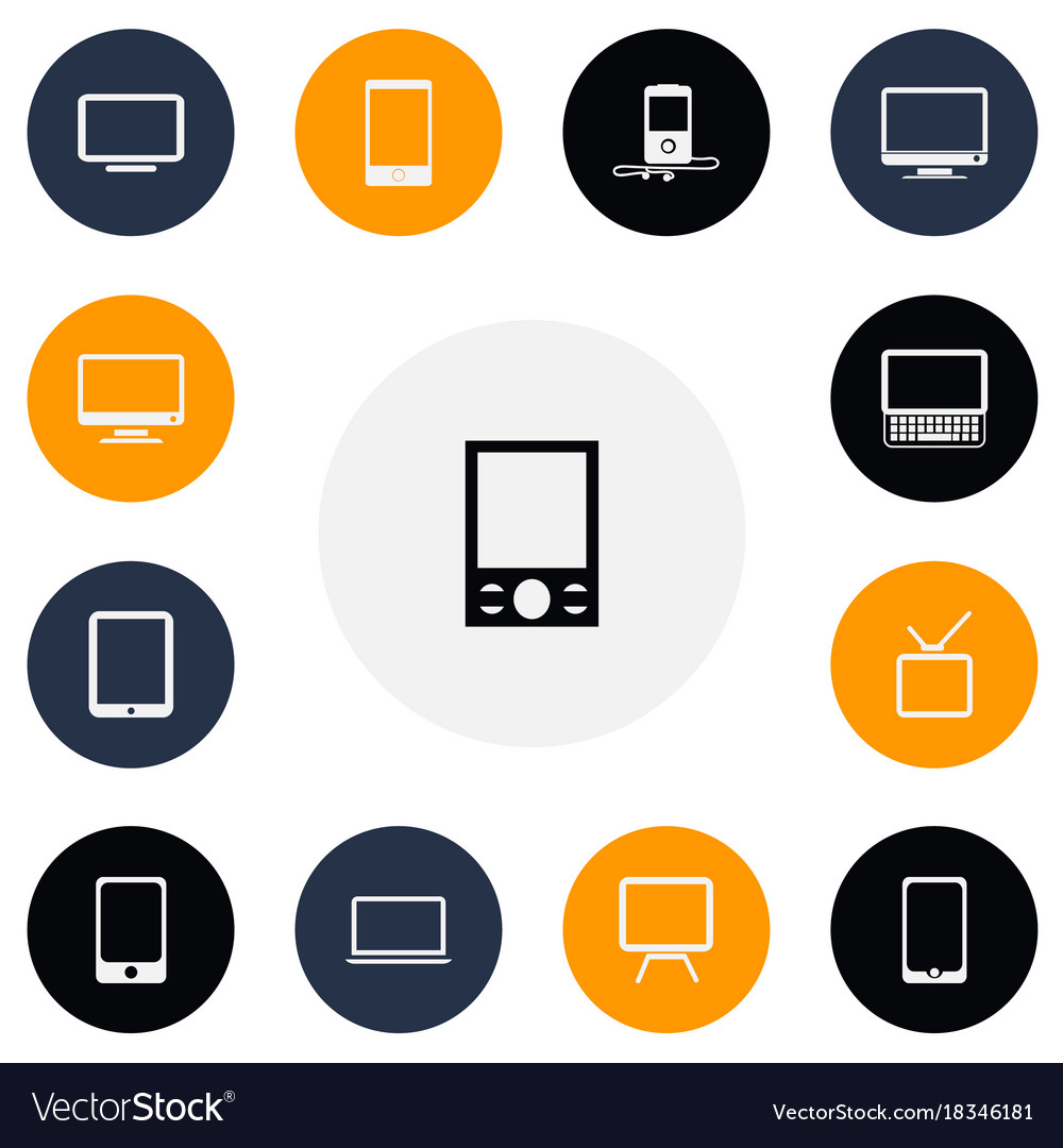 Set of 13 editable instrument icons includes