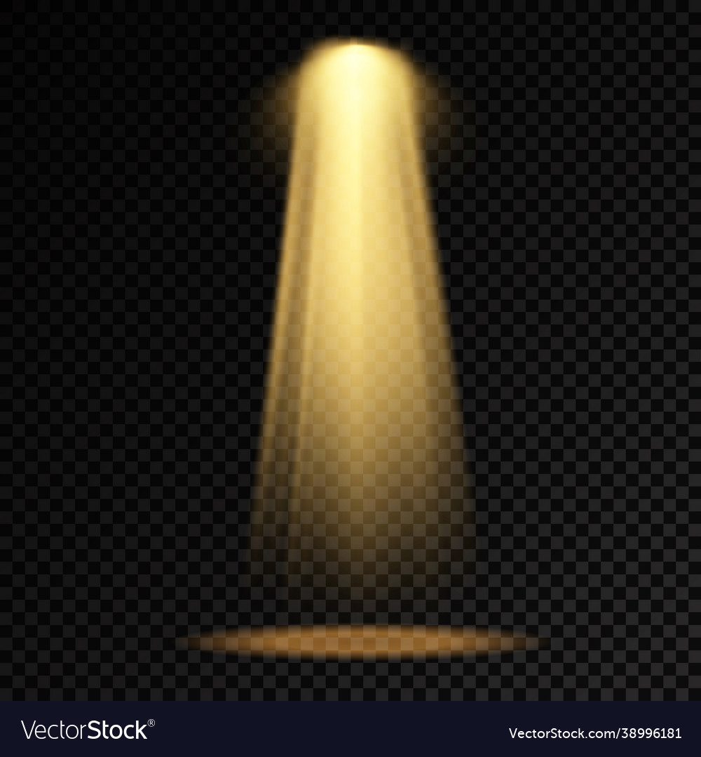 Set yellow spotlight projector light effect Vector Image