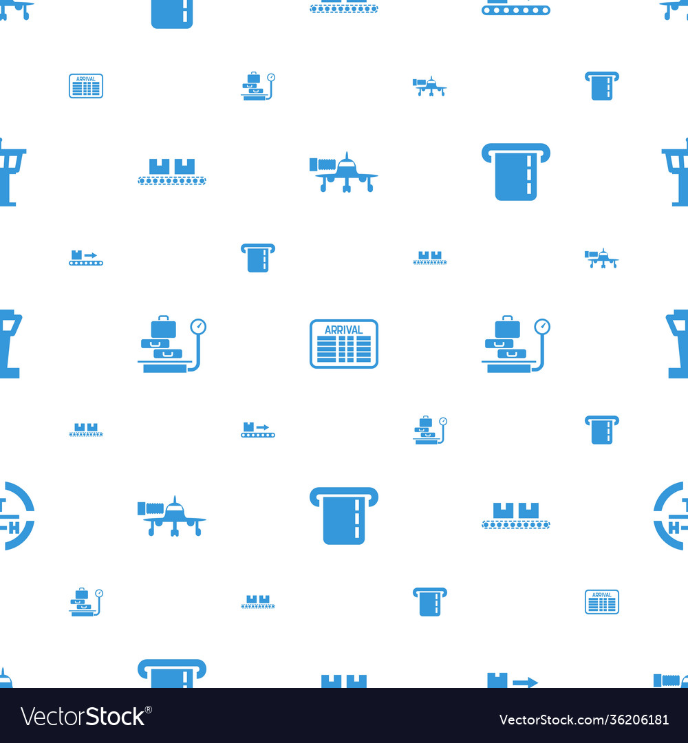 Terminal icons pattern seamless white background Vector Image Terminal icons pattern seamless white background