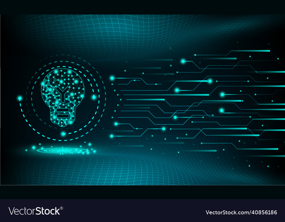 Abstract data security cyber connection technology vector image Abstract data security cyber connection technology