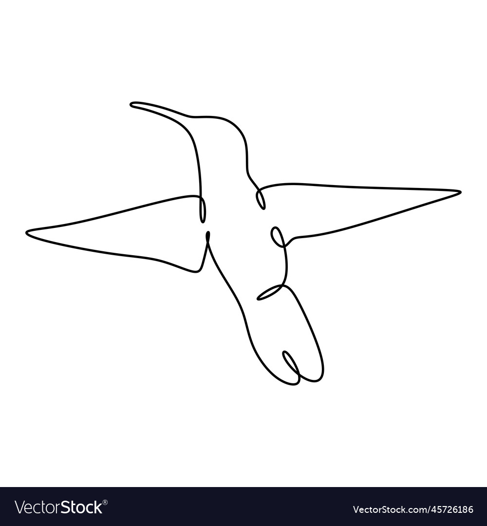 Bird continuous line drawing minimalist design vector image Bird continuous line drawing minimalist design