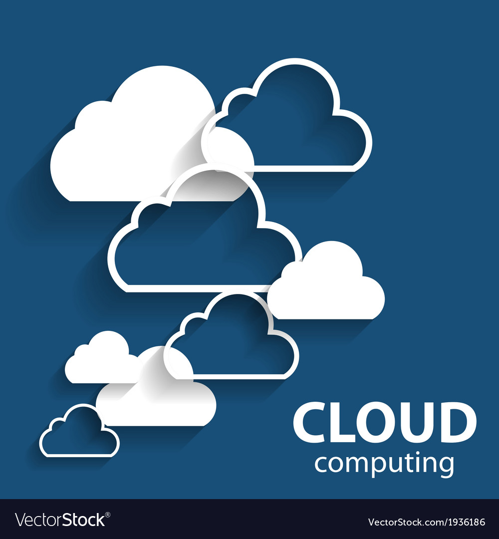 Cloud computing concept on different electronic