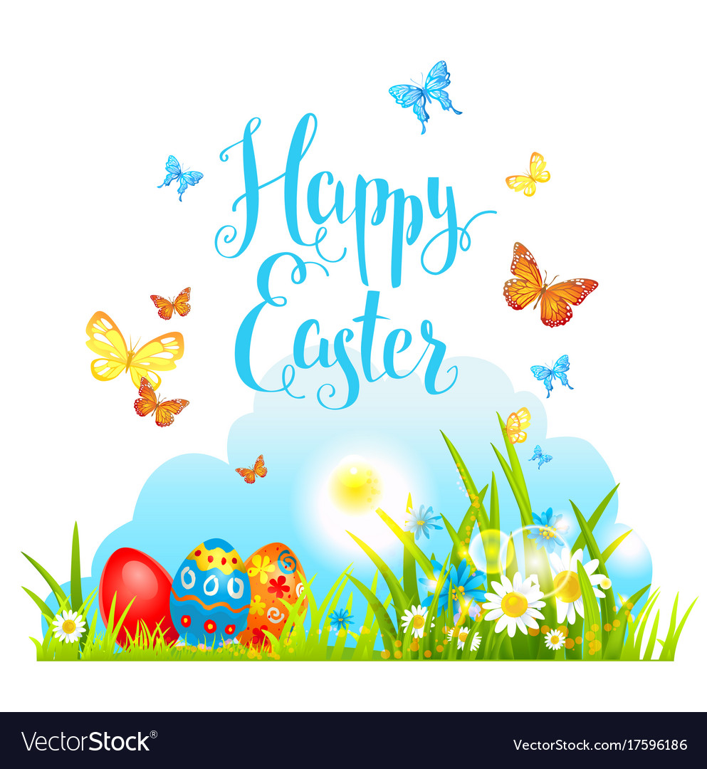 Easter Flowers and Grass
