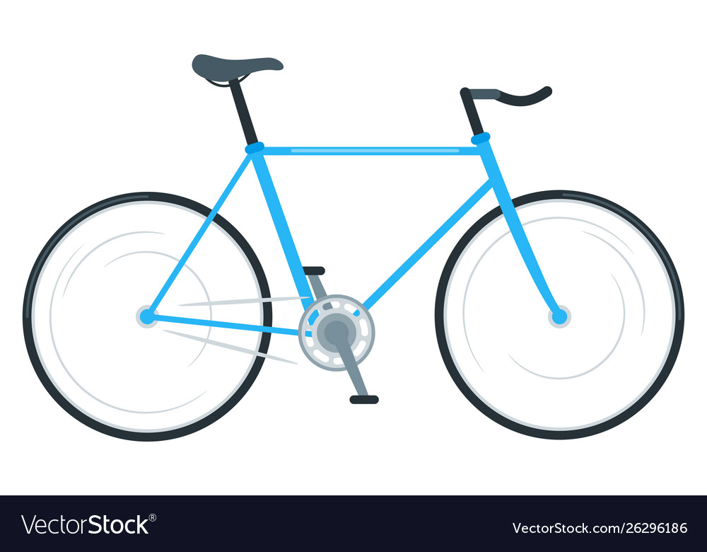 Fixed gear flat Royalty Free Vector Image - VectorStock