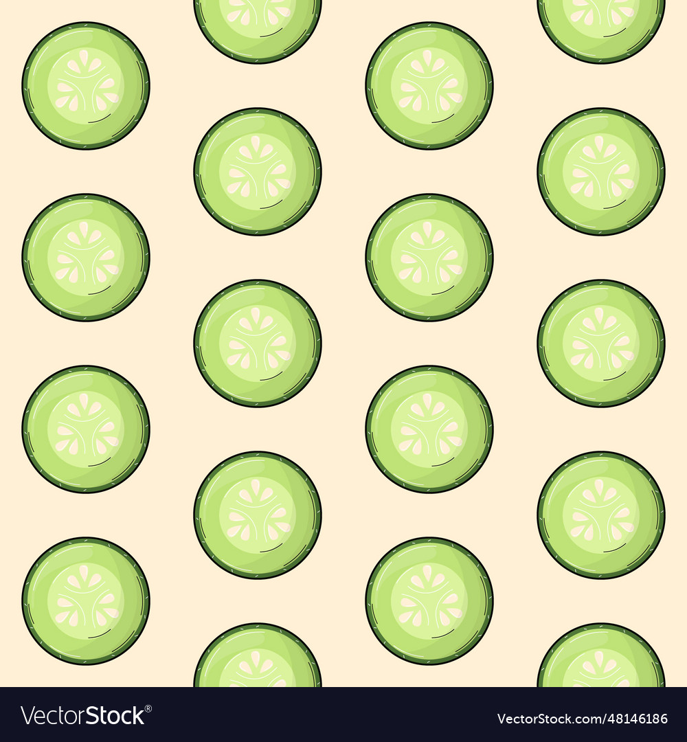 Fresh cucumber seamless pattern design
