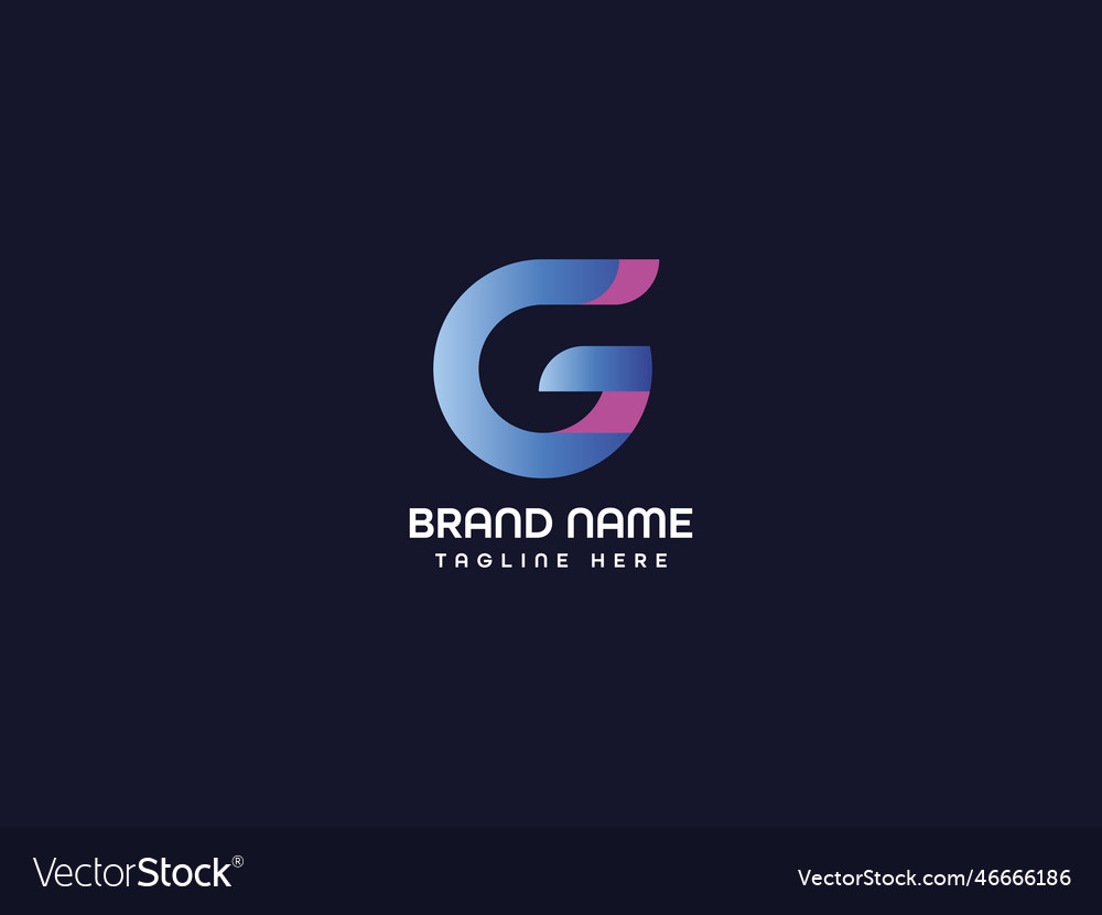 G Modern Letter Logo Royalty Free Vector Image