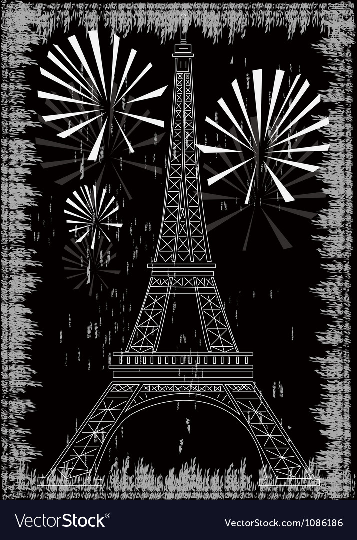 Grunge Eiffel Tower Background