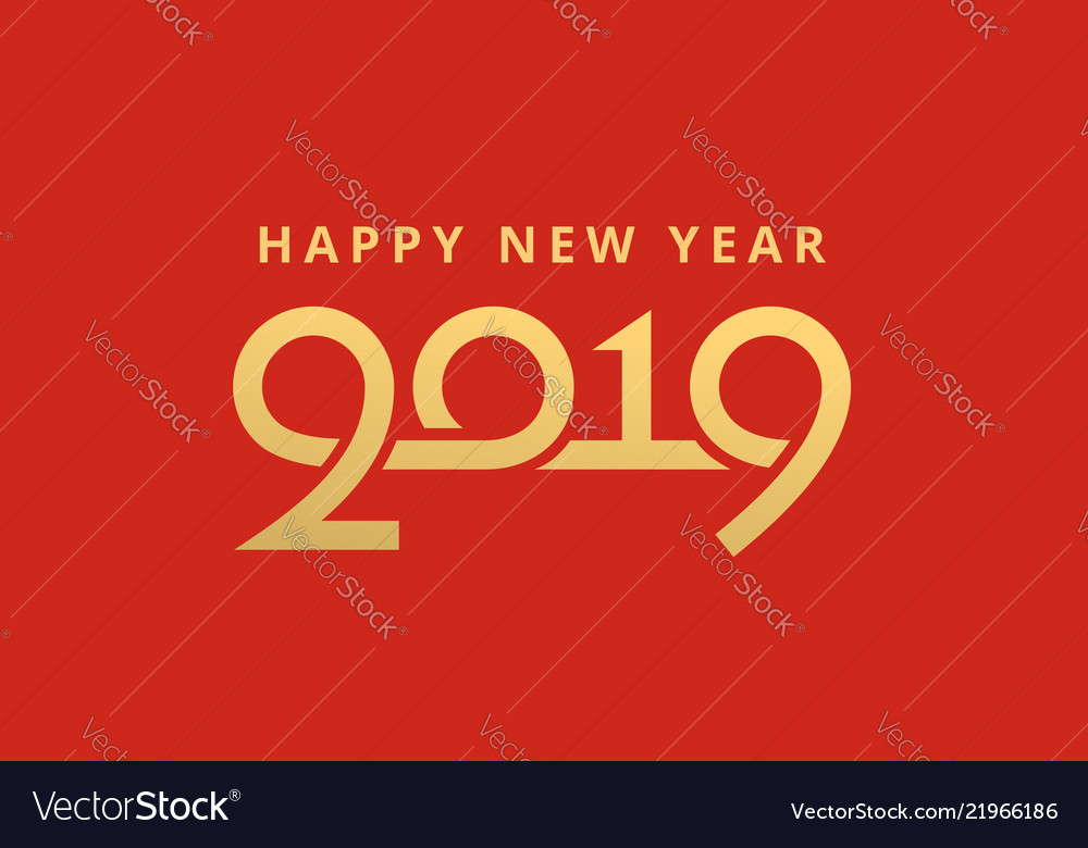 happy new year 2019 greeting card design vector image new year greeting card design