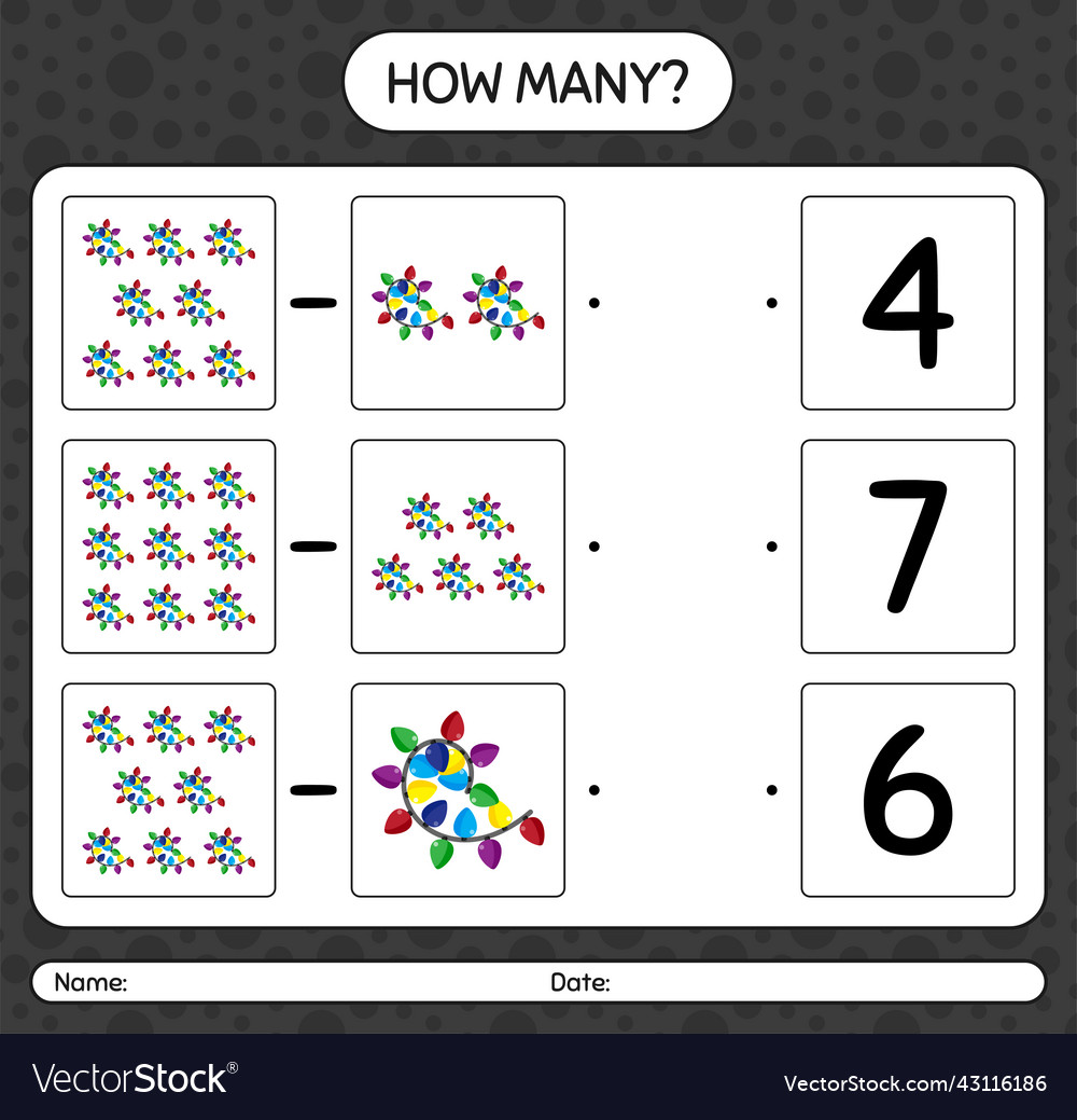 How many counting game with string light