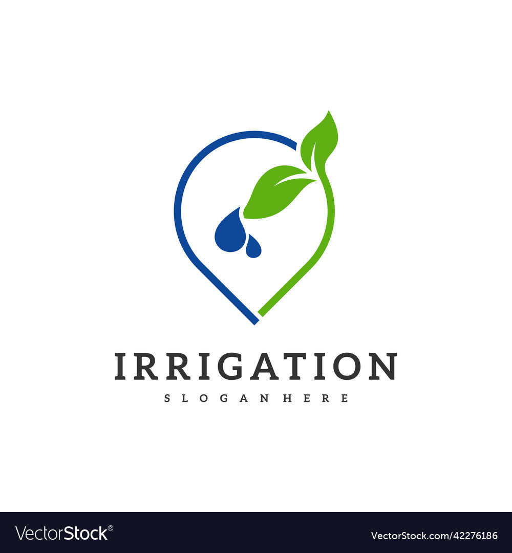 Irrigation logo design icon symbol template Vector Image