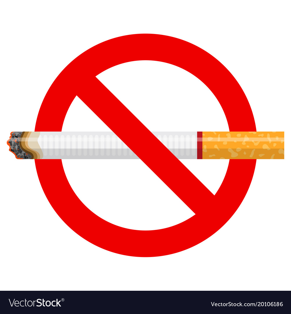 from cigarette make poster Image smoking for No cigarette Vector sign with