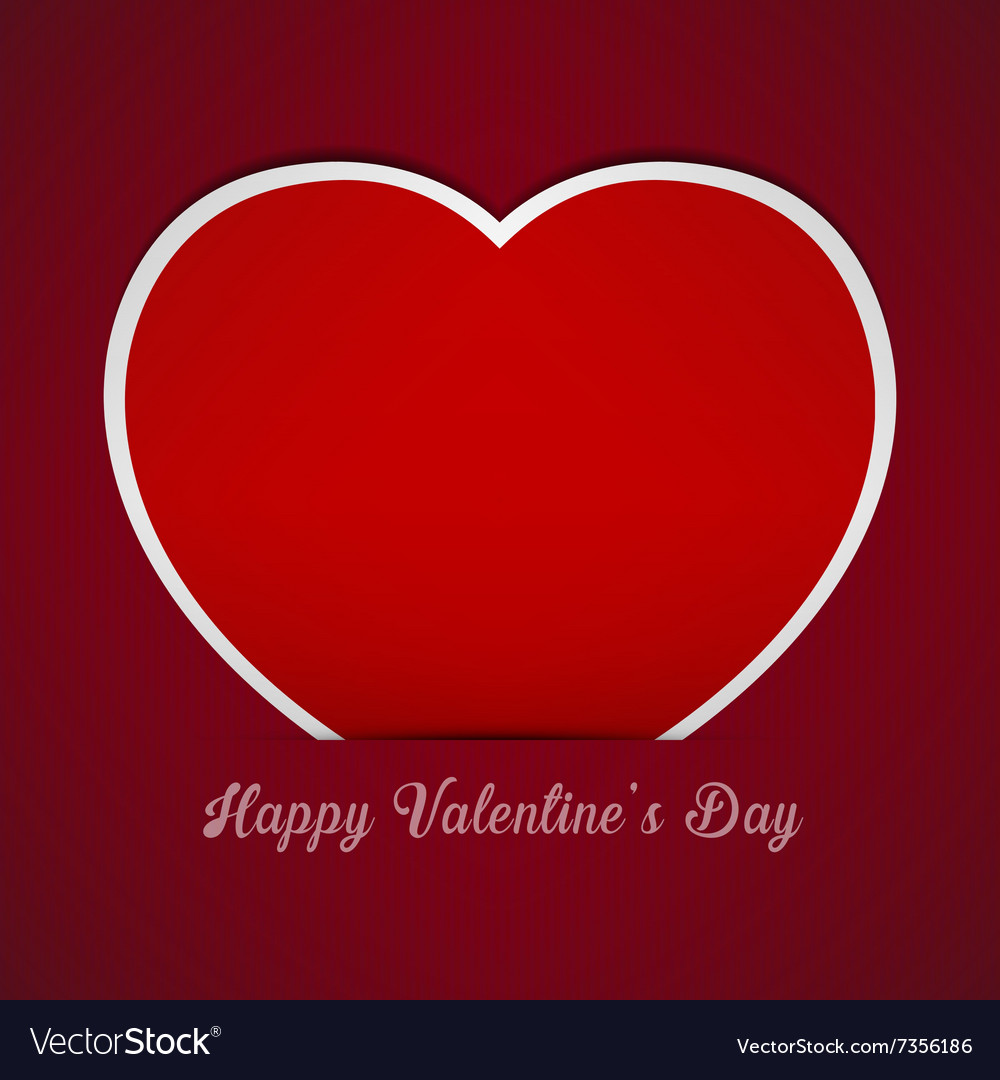 Red heart paper background Royalty Free Vector Image