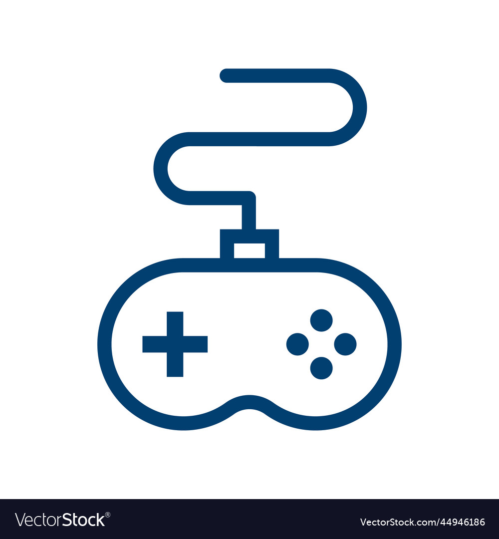 Wired game controller icon or video