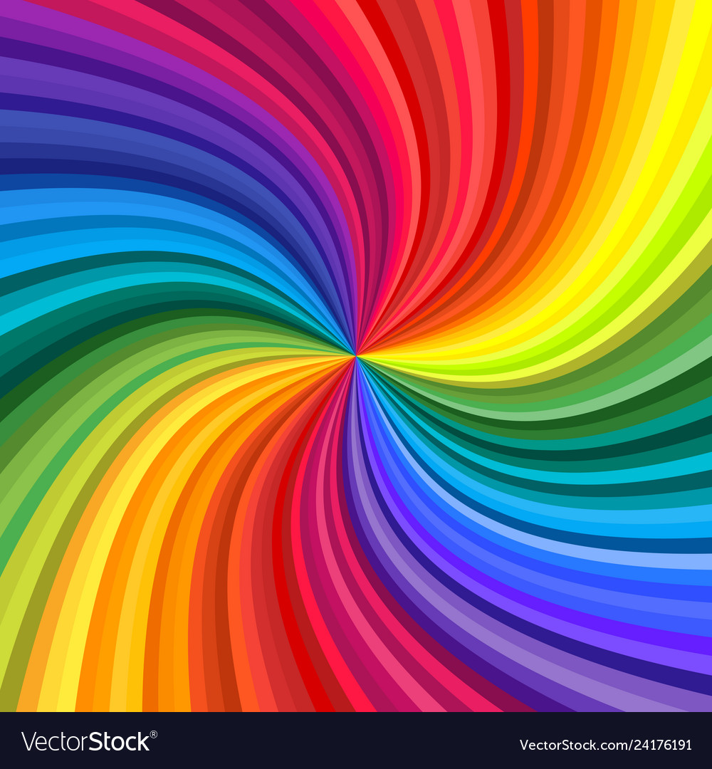 Abstract rainbow swirl Royalty Free Vector Image