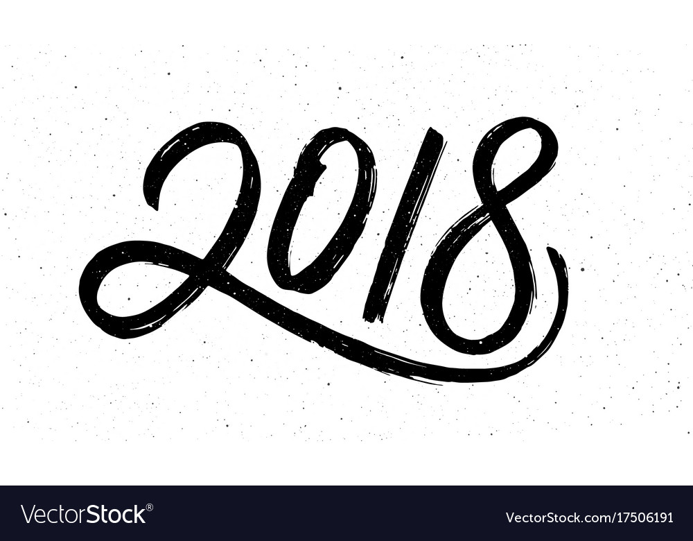 Calligraphy for 2018 new year of the dog Vector Image