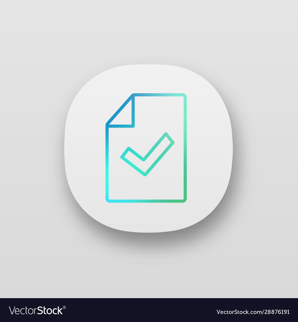 Document verification app icon vector image Document verification app icon