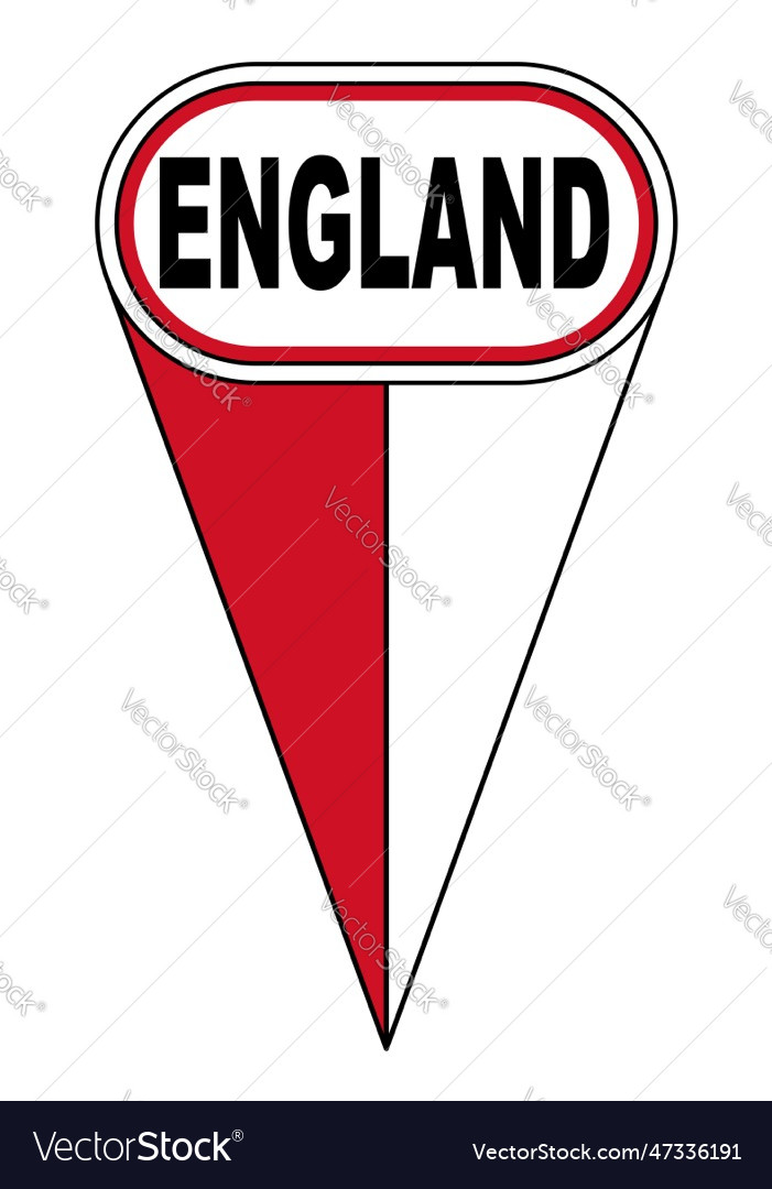 England oval map pointer location flag