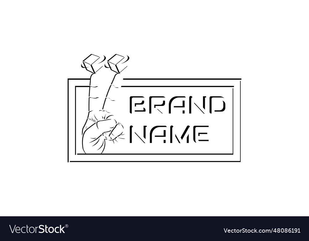 Finger logo turning two cardboard boxes image Vector Image