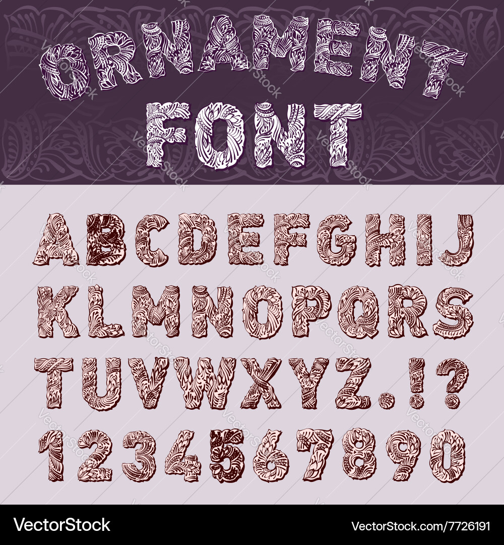 Hand drawn font Royalty Free Vector Image - VectorStock