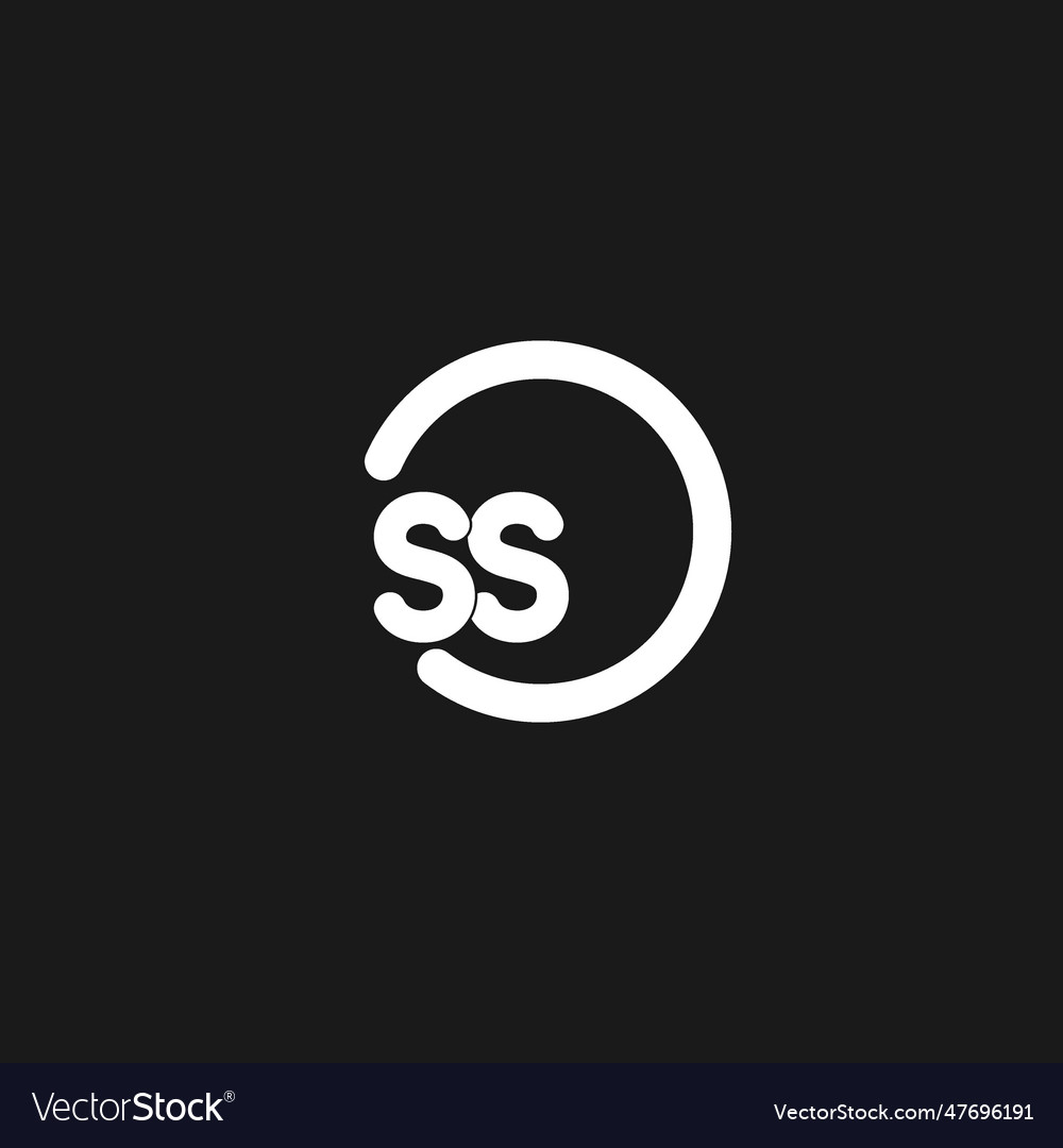 Initials ss logo monogram with simple circles