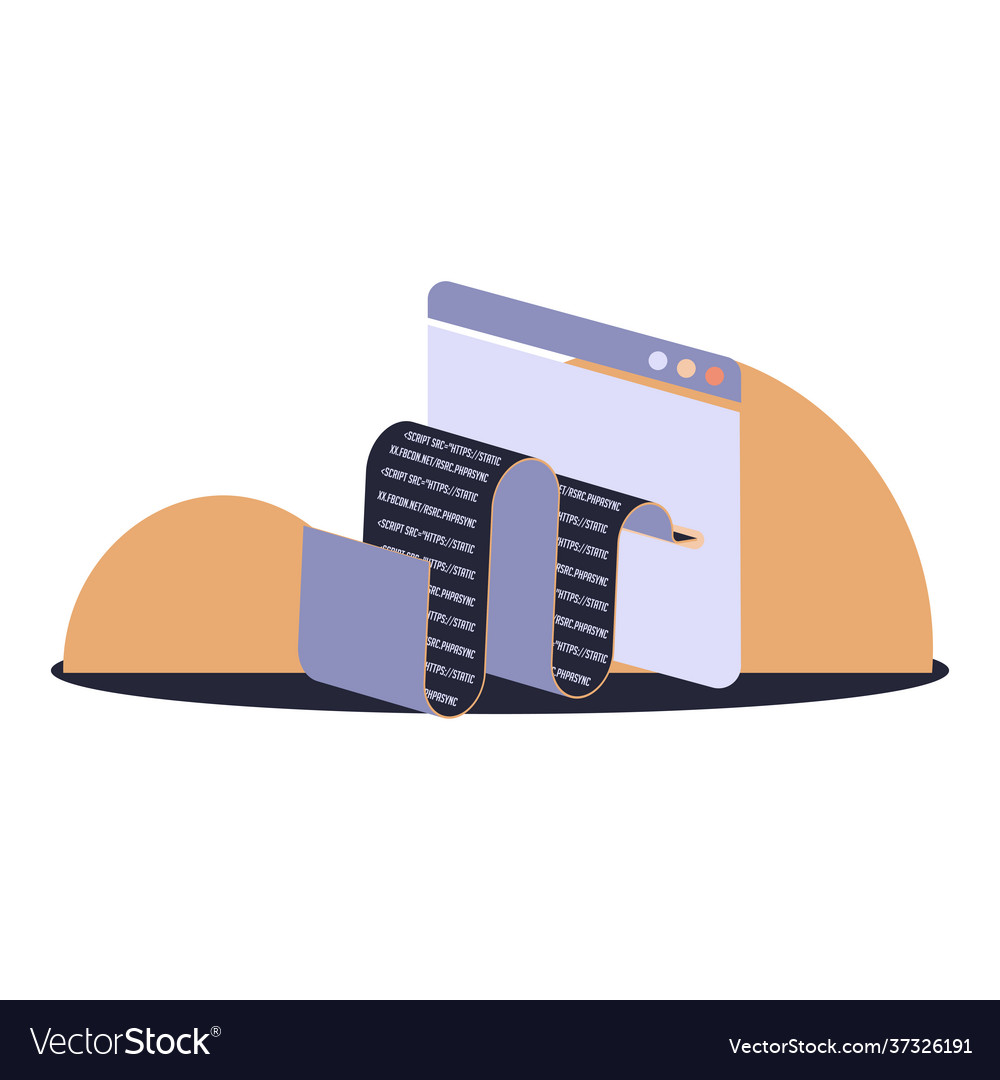 Isolierter Code große Programmierung vector image Isolierter Code große Programmierung
