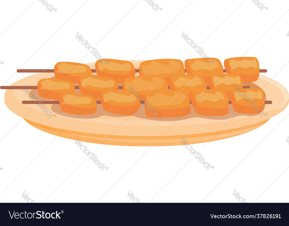 Korean Grill Icon Cartoon Style Royalty Free Vector Image