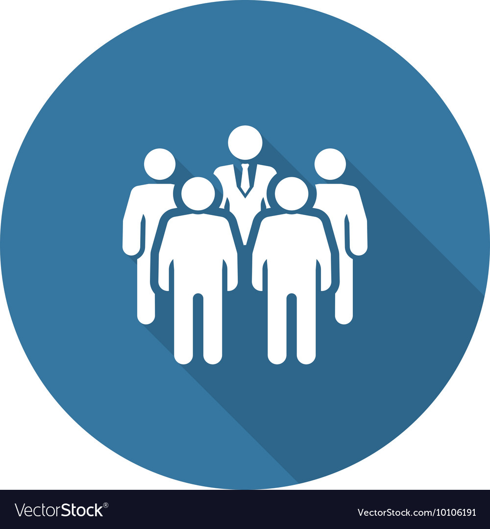 Meeting Icon Flat Design Royalty Free Vector Image