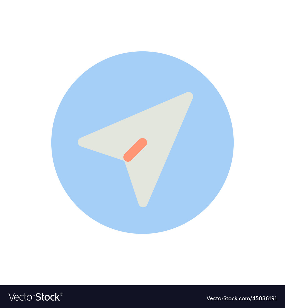 Navigation Pointer flache Farbe ui icon vector image Navigation Pointer flache Farbe ui icon