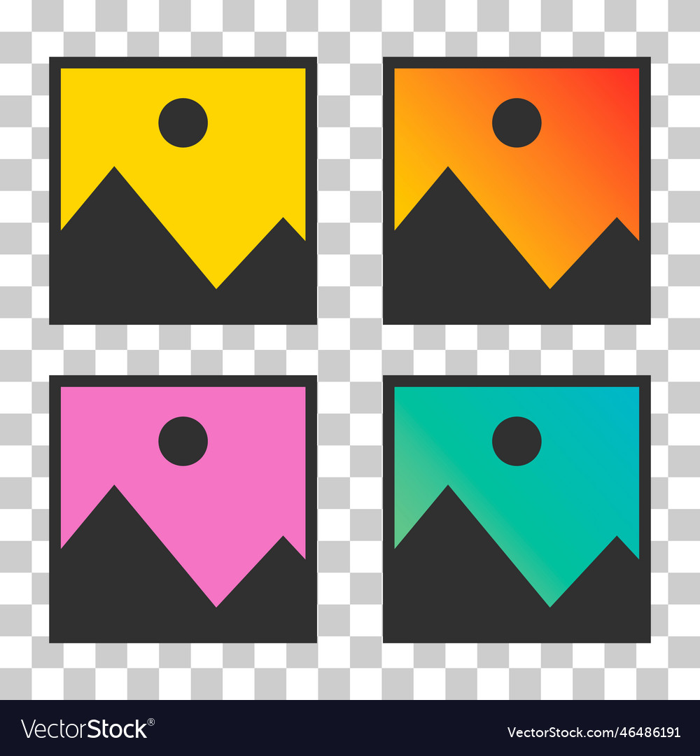 Set of no image symbol missing available icon vector image Set of no image symbol missing available icon