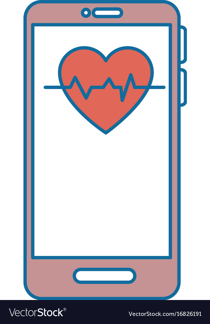 Smartphone with medical app icon