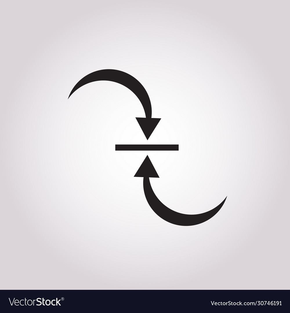 Spinning rotating arrows flat web icon