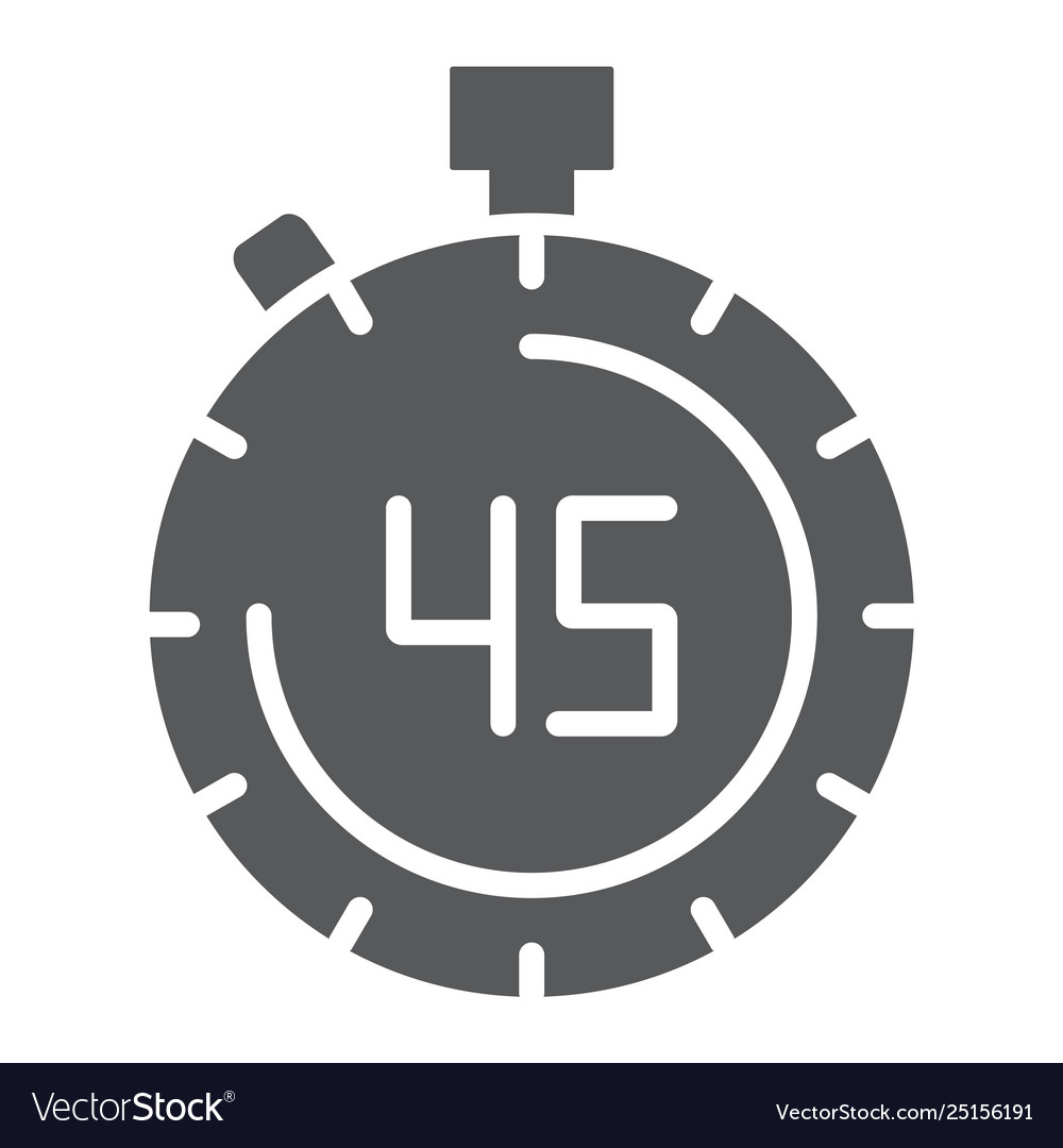 Stopwatch glyph icon countdown and time timer