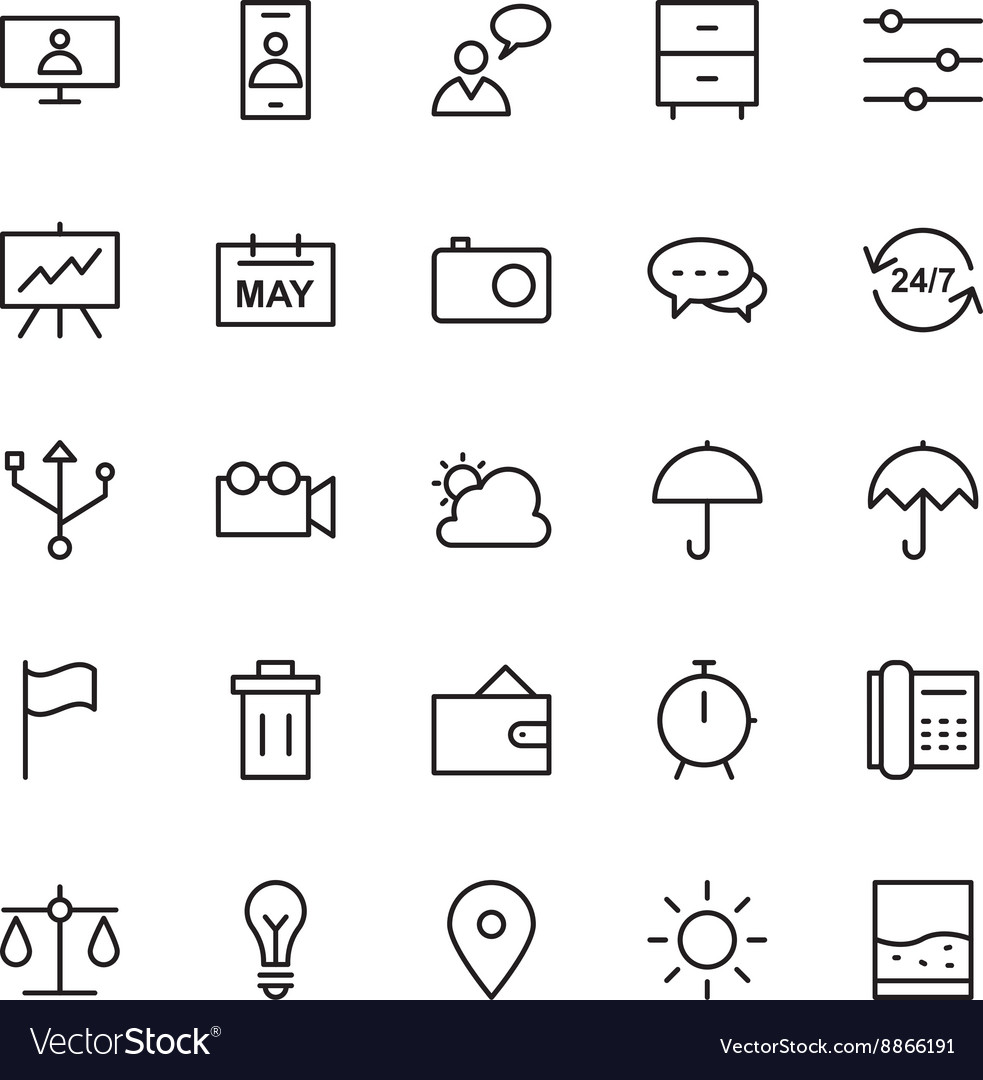 Web and user interface outline icons 10