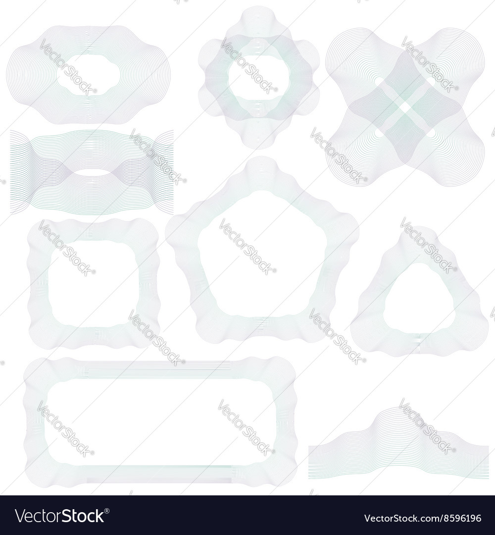 Abstract decorative wave frames
