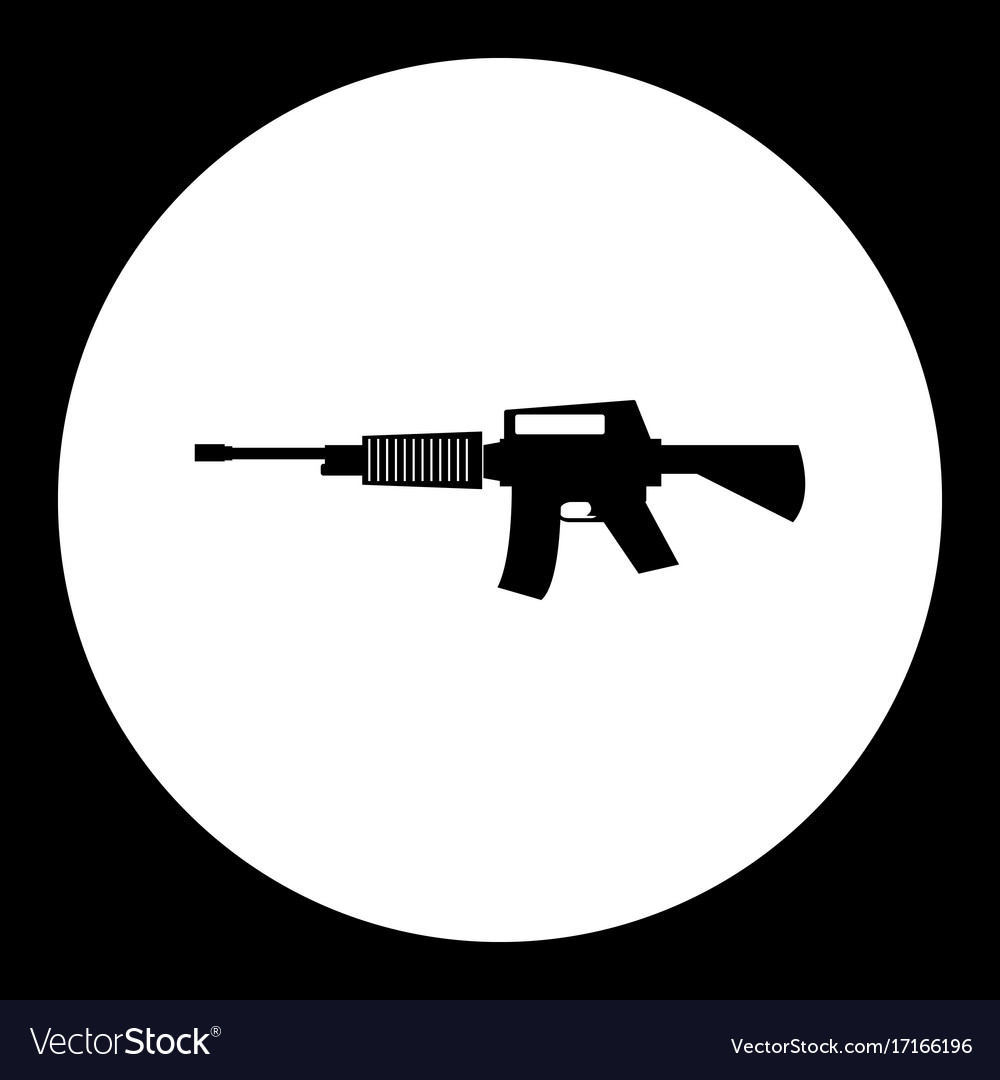 Army machine gun simple silhouette black icon