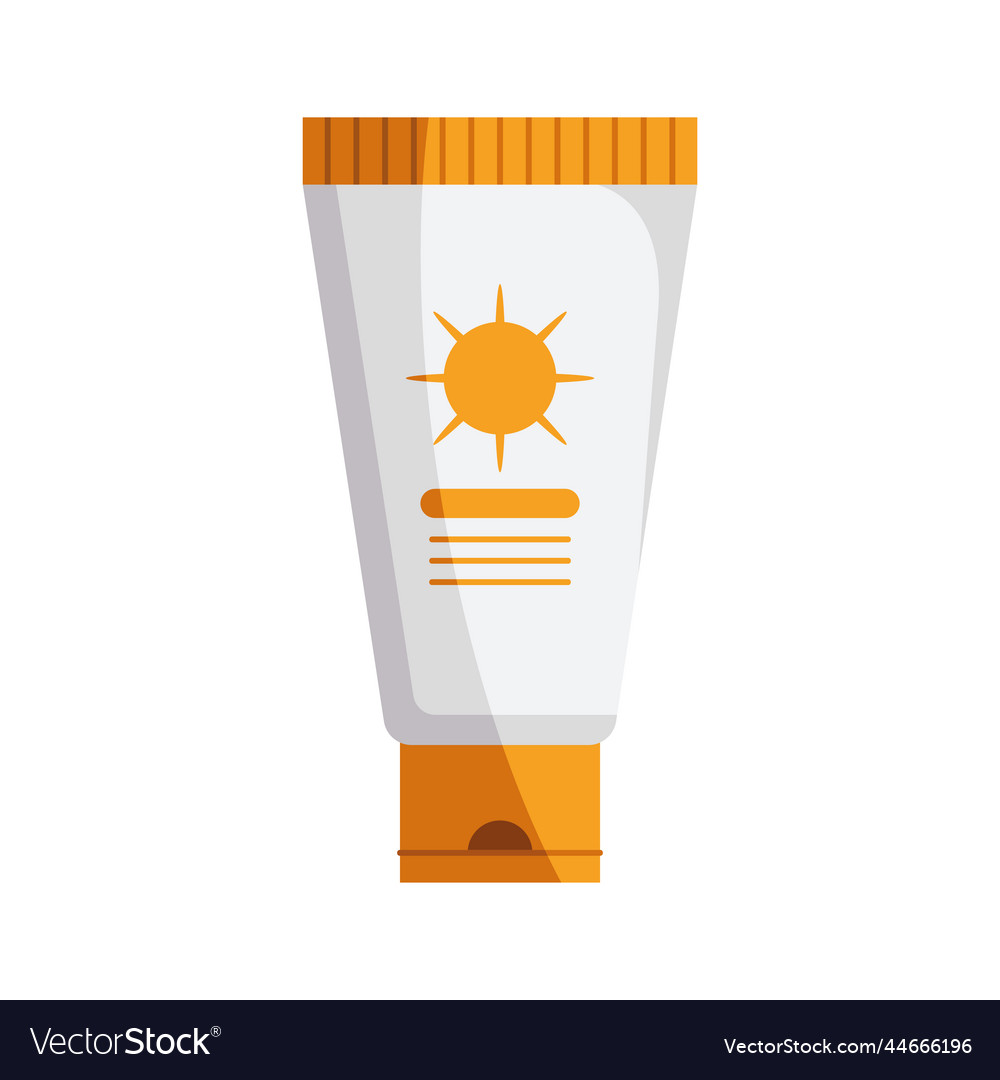 Blocker solar cream tube Royalty Free Vector Image