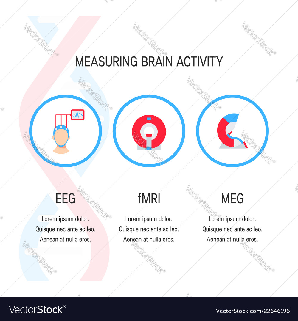 Brain tests icons vector image Brain tests icons