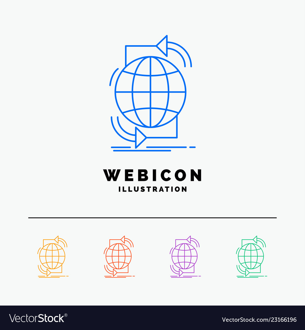 Connectivity global internet network web 5 color vector image Connectivity global internet network web 5 color