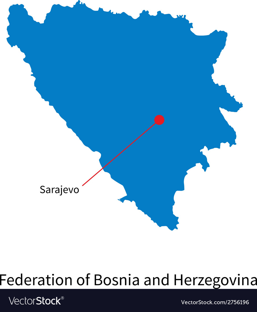 Detailed map of federation bosnia