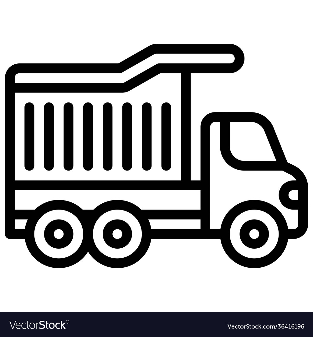 Dump truck icon transportation related