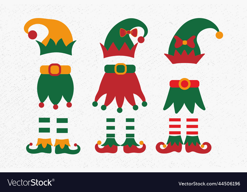 Elf hat svg socks ears Royalty Free Vector Image