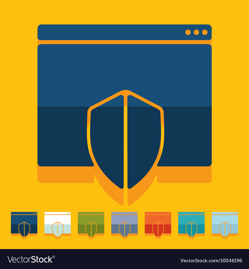 Flat design internet security guard