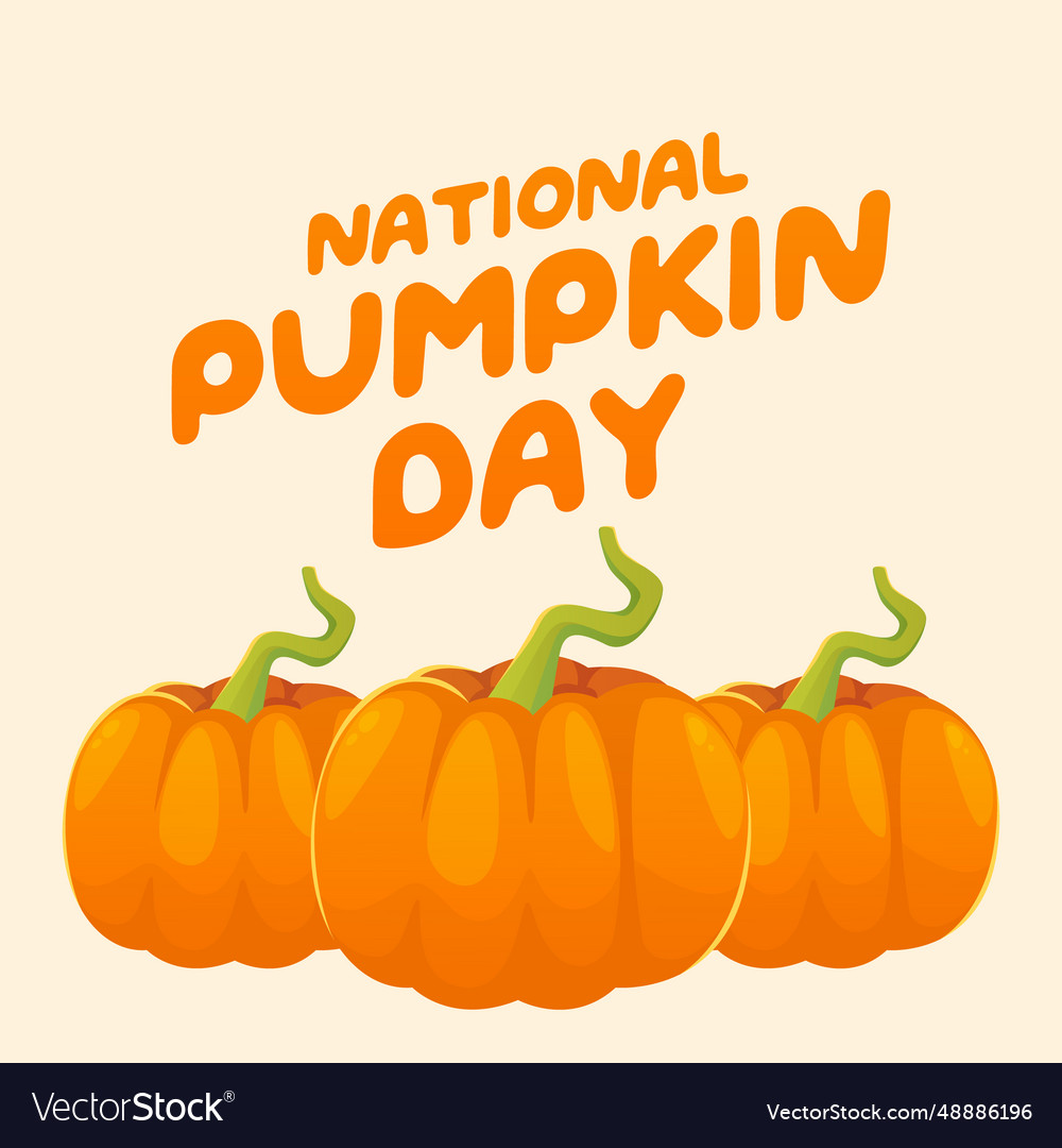 Flyers promoting national pumpkin day Royalty Free Vector