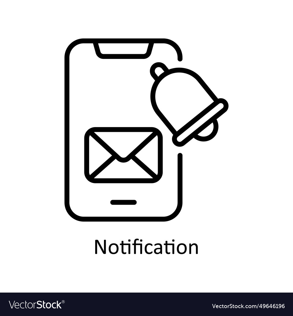 Notification outline icon design