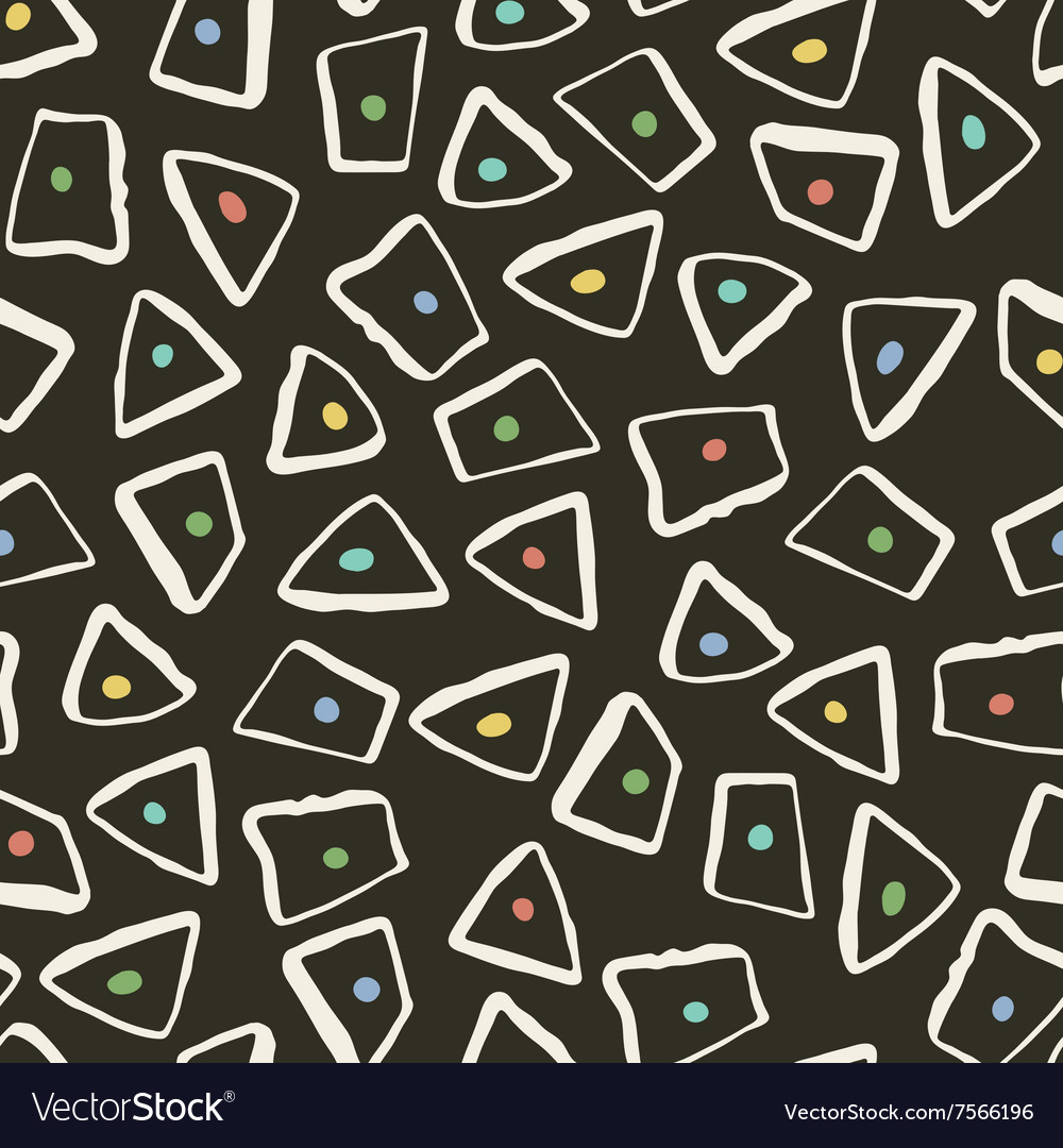 Retro style seamless pattern with geometric shapes