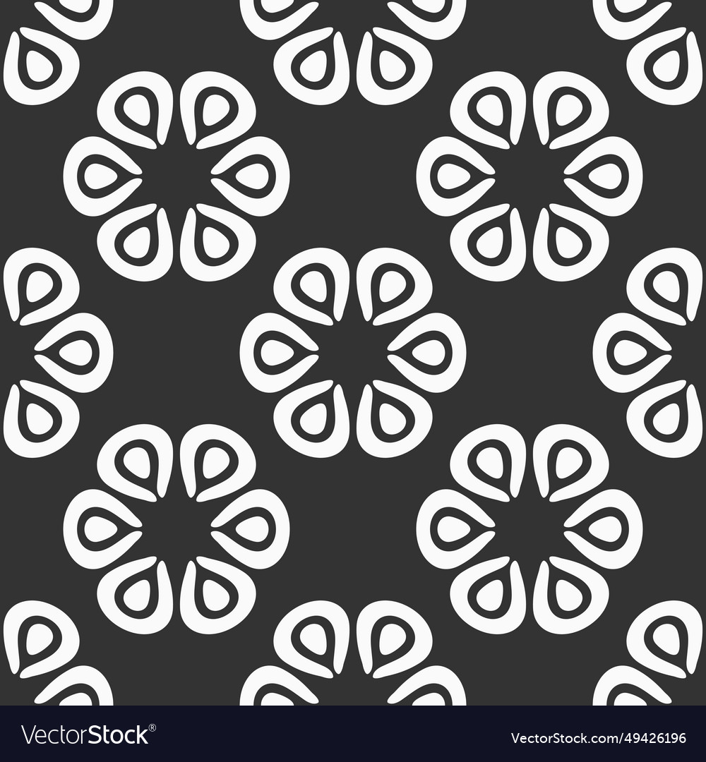 Seamless flowers pattern repeating geometric