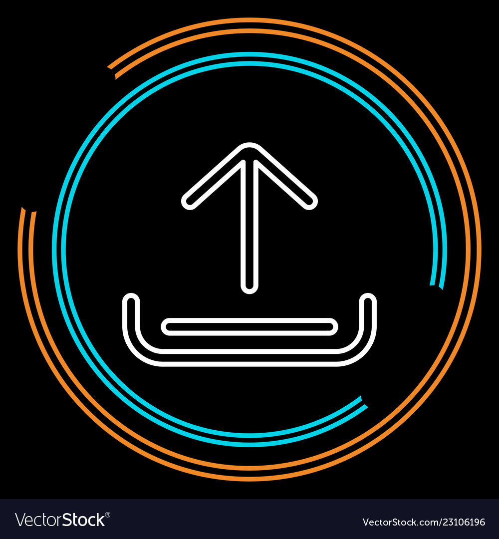 Simple upload thin line icon Vector Image Simple upload thin line icon