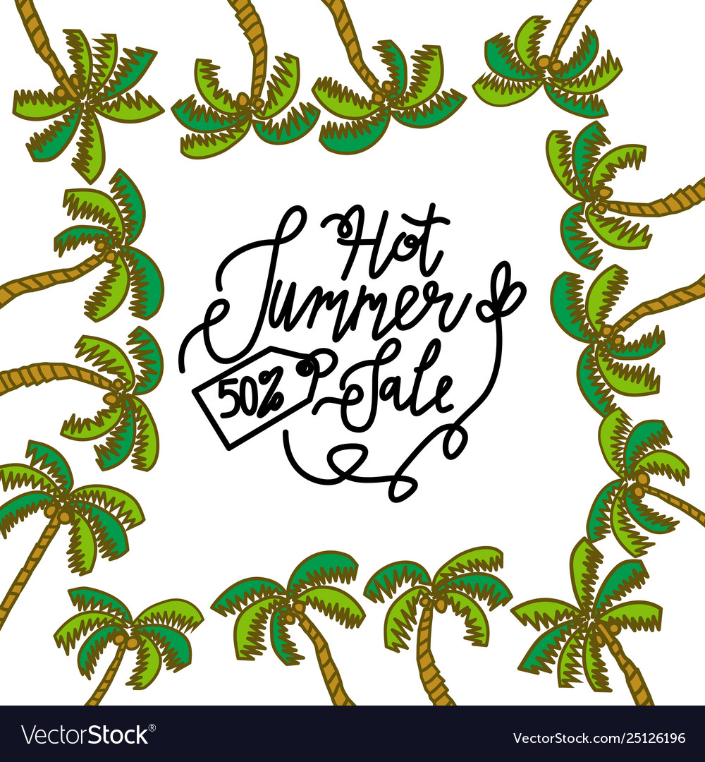 Summer frame text template background