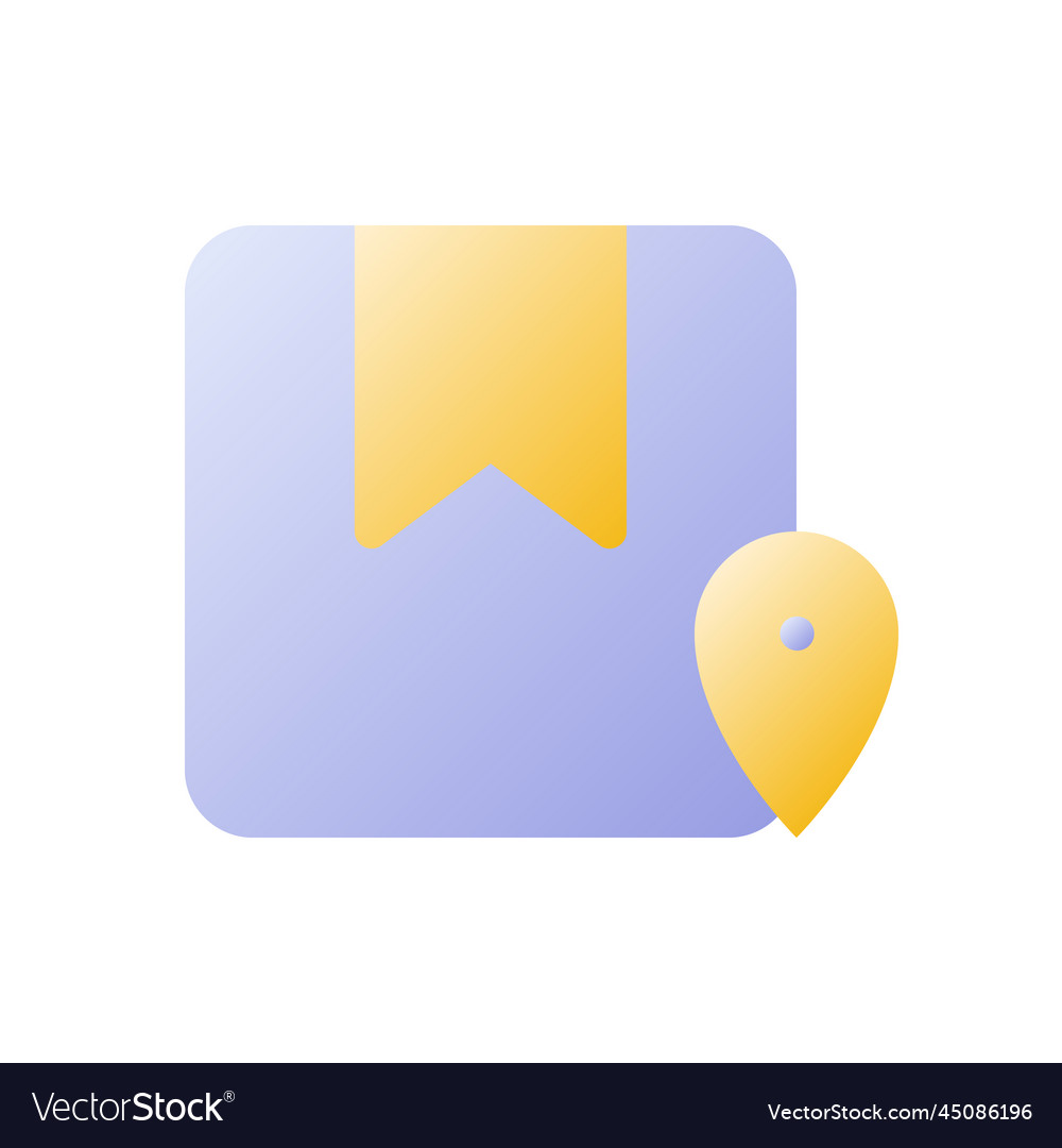 Track parcel flat gradient two-color ui icon Vector Image Track parcel flat gradient two-color ui icon